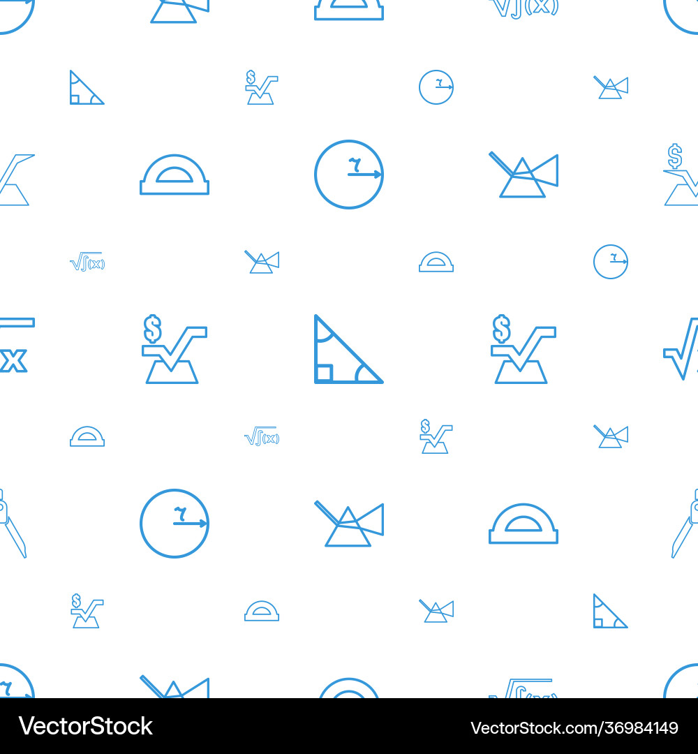 Geometry icons pattern seamless white background Vector Image