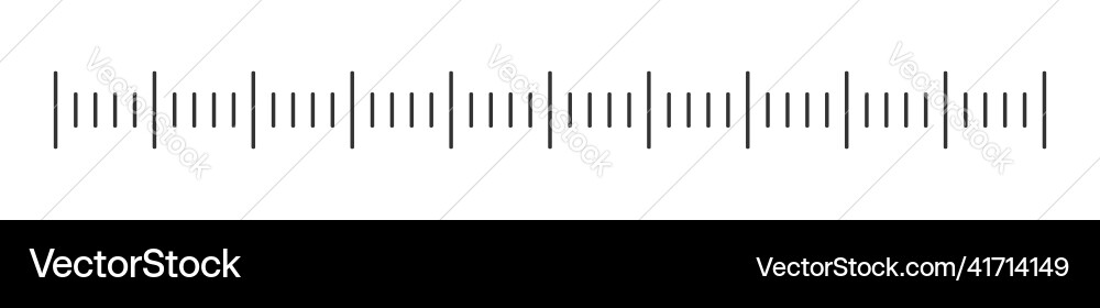 Horizontal thermometer scale simple template Vector Image