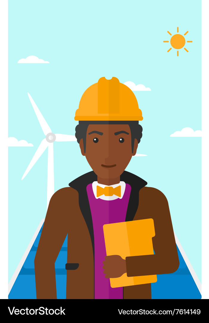 Man holding tablet computer vector image