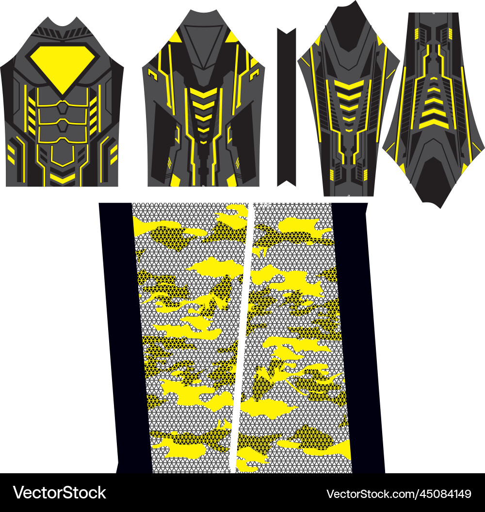 Man rash guard adjust in pattern vector image