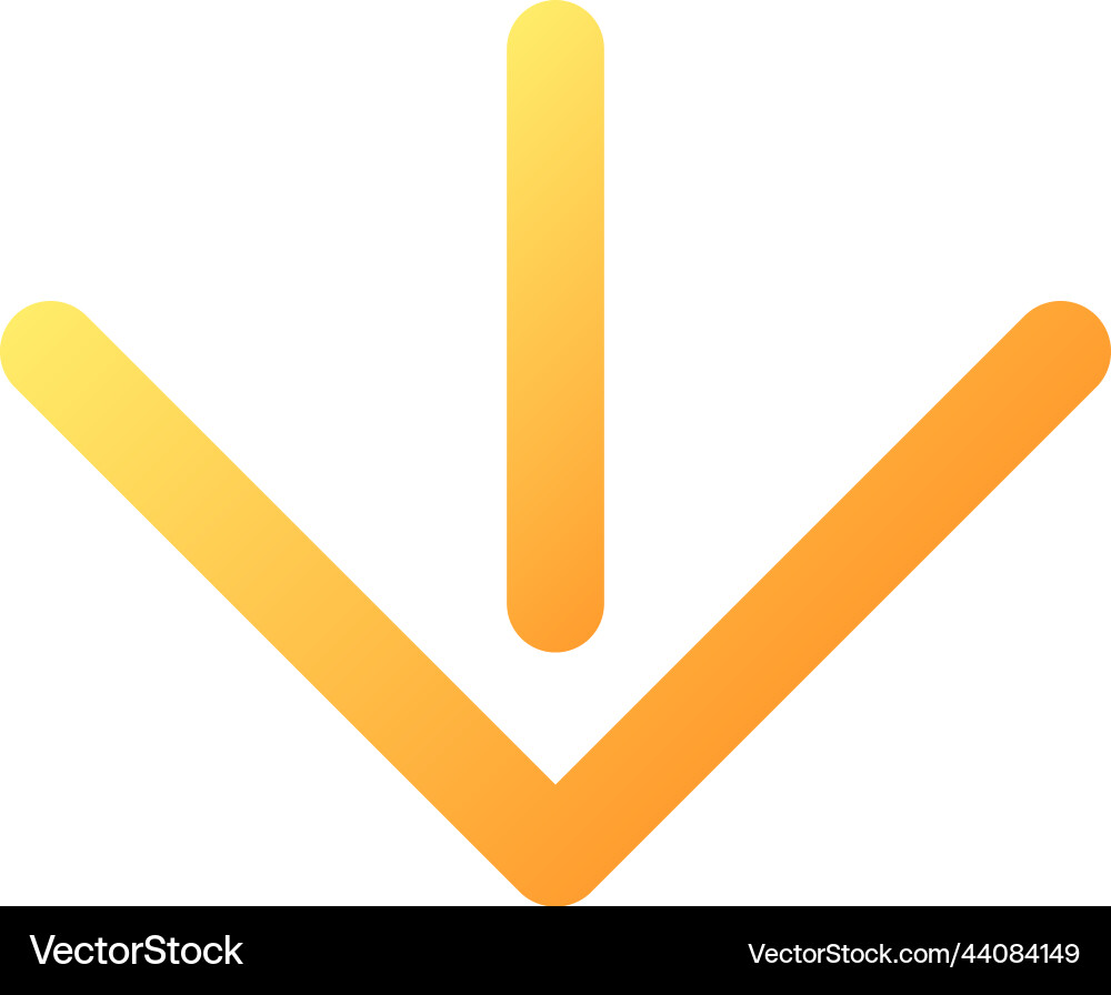 Move downward pixel perfect flat gradient color Move downward pixel perfect flat gradient color vector image