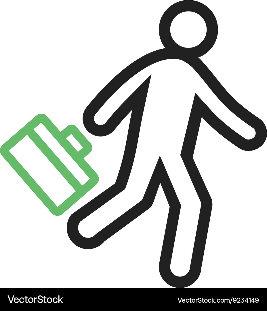Running with briefcase vector image