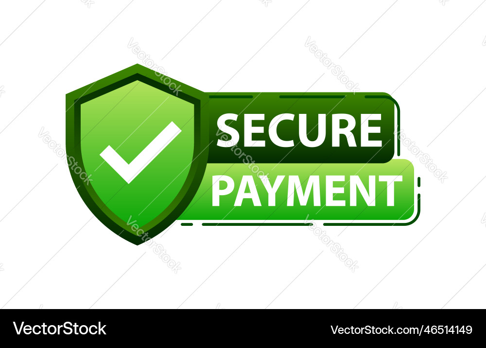 Secure payment label maximum security Secure payment label maximum security vector image