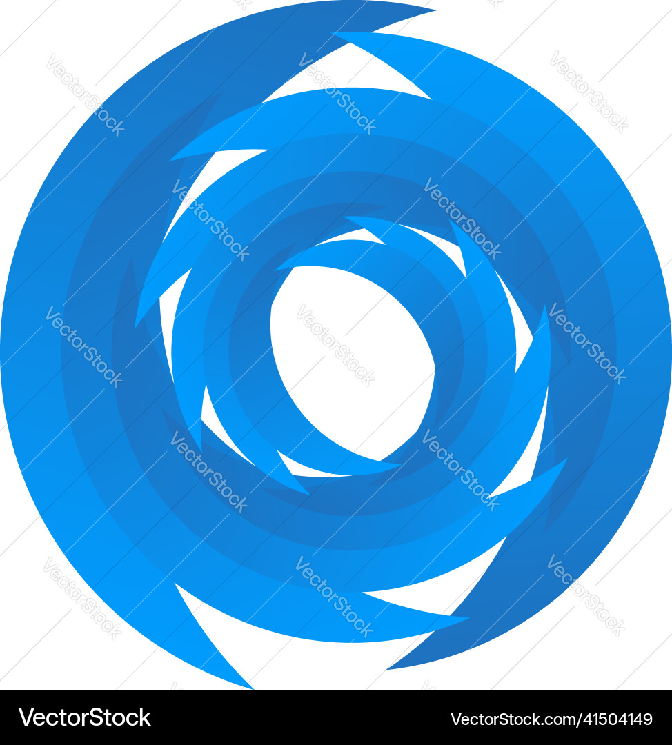 Spiral swirl twirl rotating segmented circle Spiral swirl twirl rotating segmented circle vector image