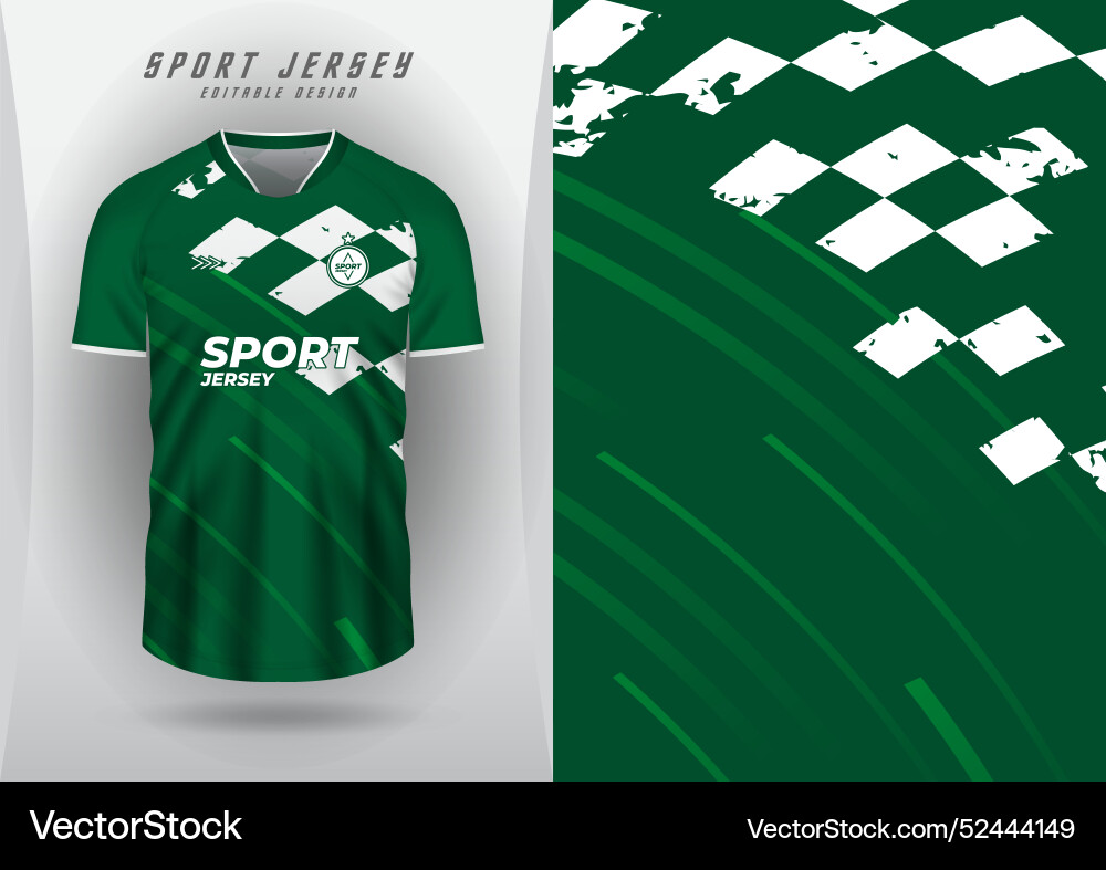 Sport Jersey Background - Green Checkered – Royalty-Free Vector ...