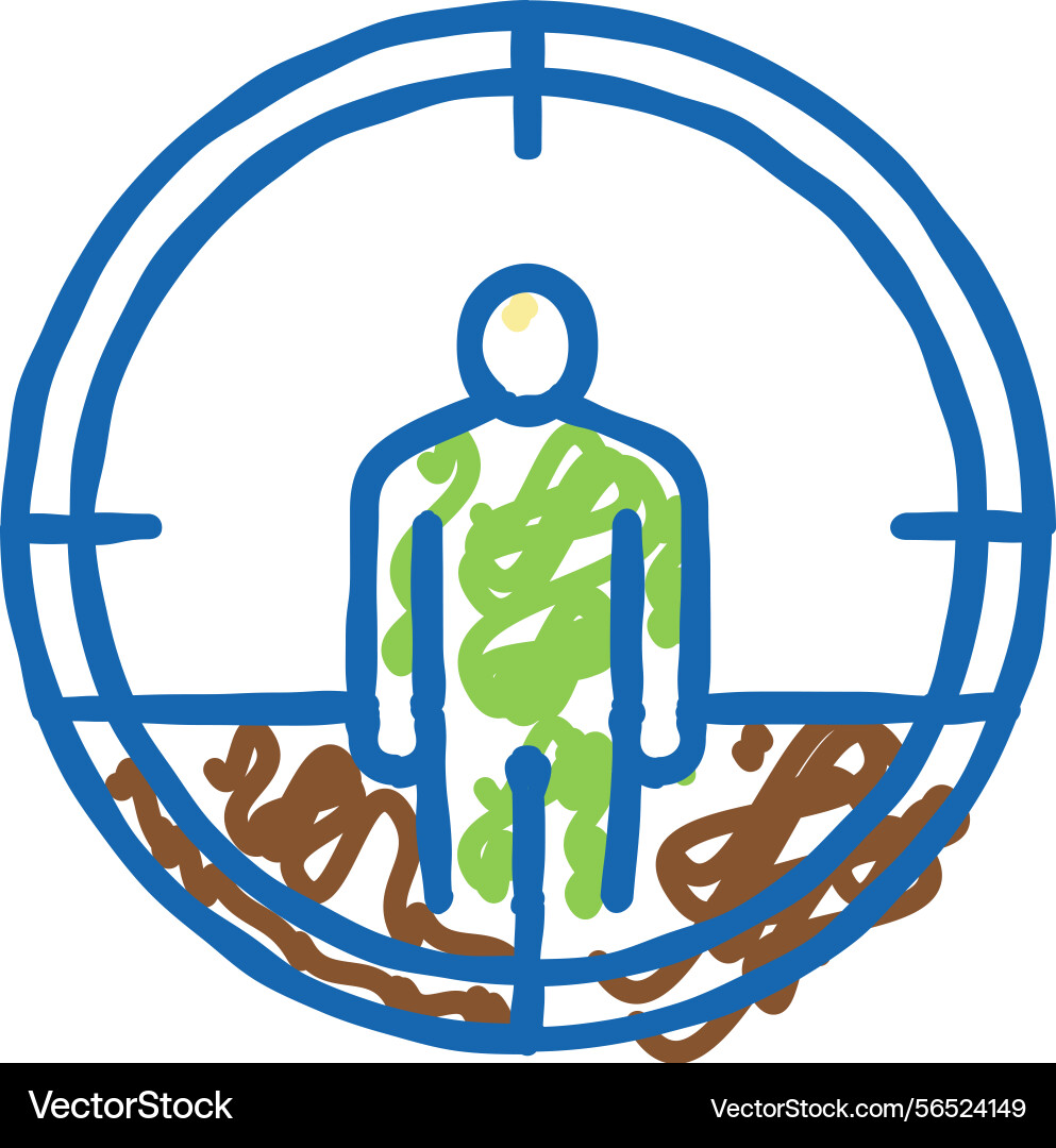 Target kill icon doodle Royalty Free Vector Image