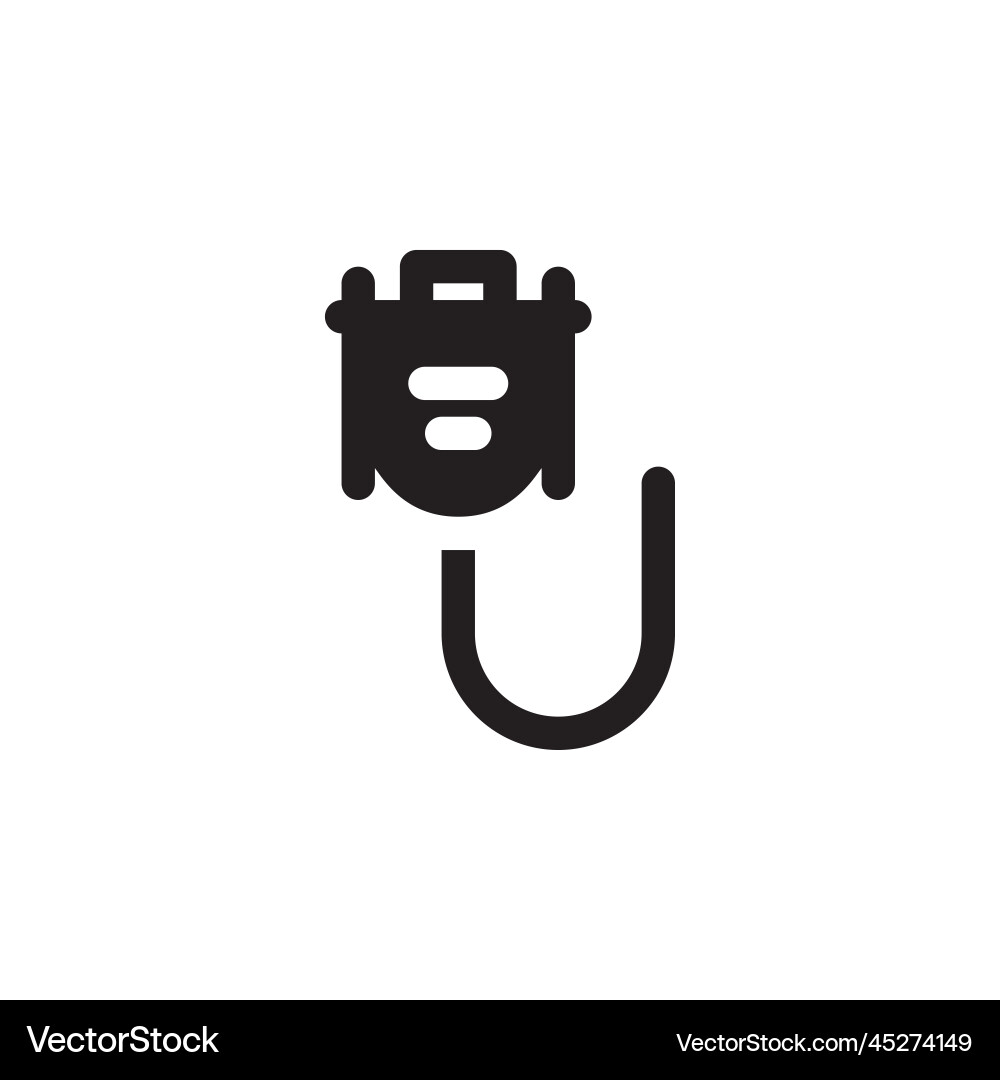 Vga cable icon computer component solid Vector Image