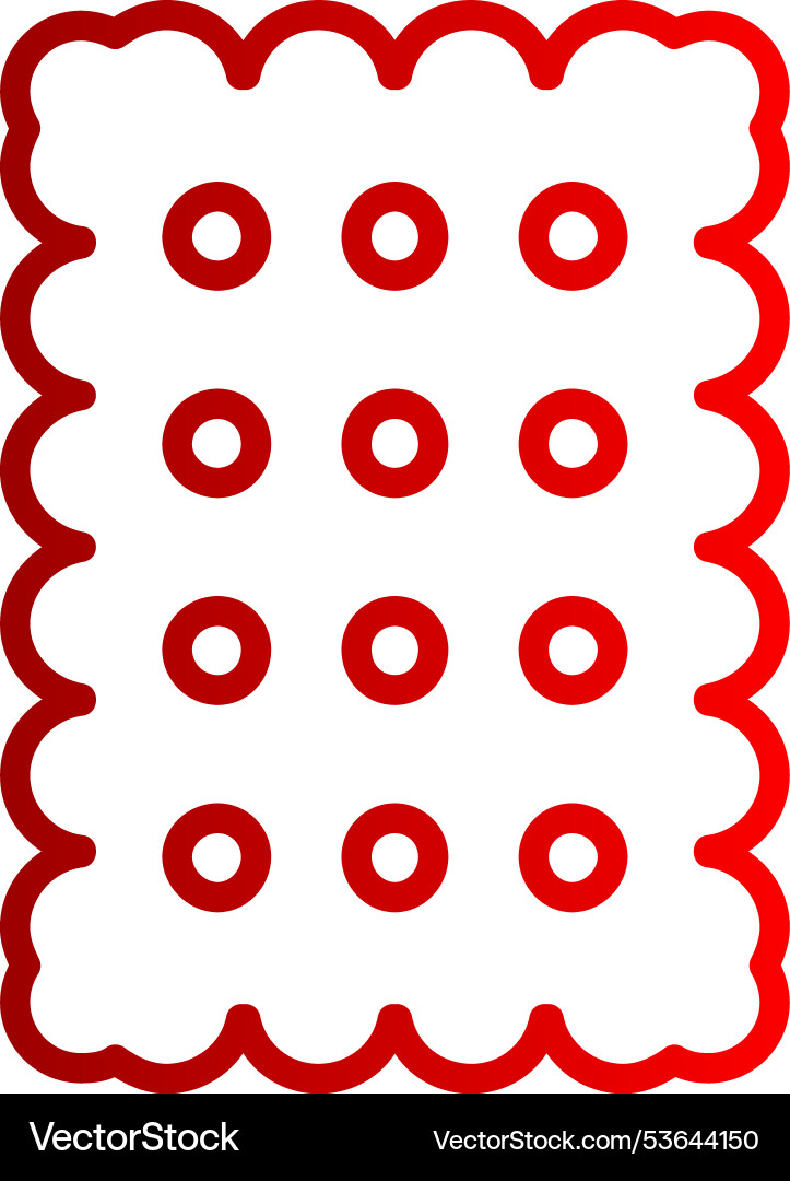 Biscuit line gradient icon Vector Image