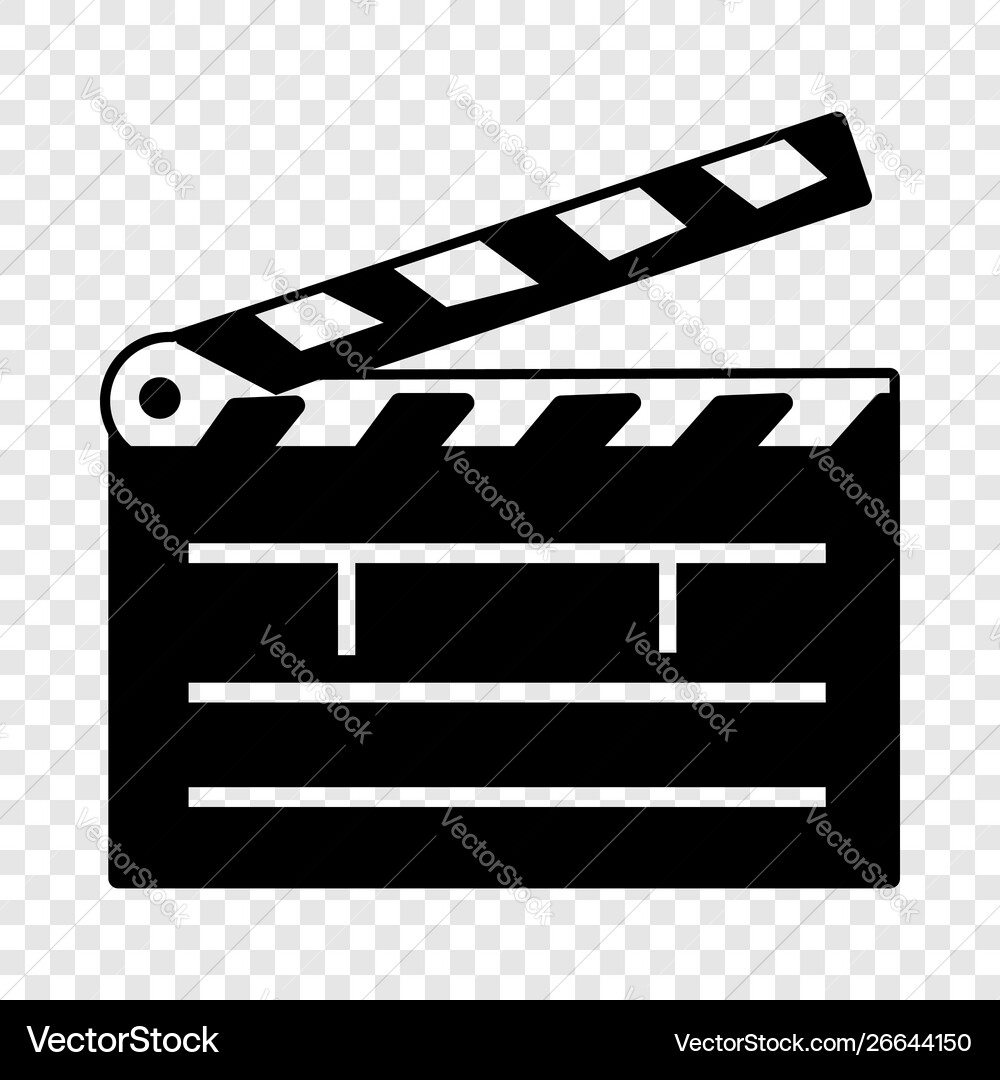 Clapper icon simple black style Clapper icon simple black style vector image