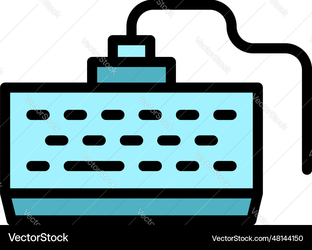 Computer keyboard icon flat Computer keyboard icon flat vector image