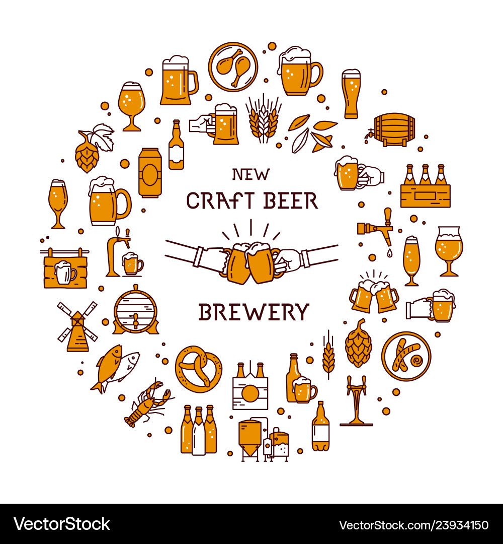 Eine große Reihe von bunten Icons zum Thema Bier Eine große Reihe von bunten Icons zum Thema Bier vektorbild