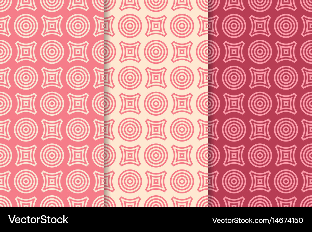Geometric round shape seamless pattern Vector Image