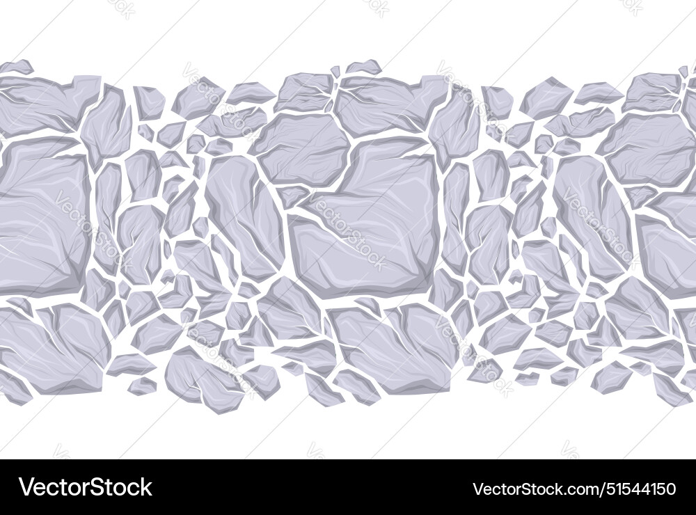 Horizontal seamless border with broken Vector Image