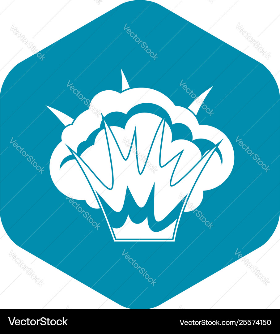 Projectile explosion icon simple style Vector Image