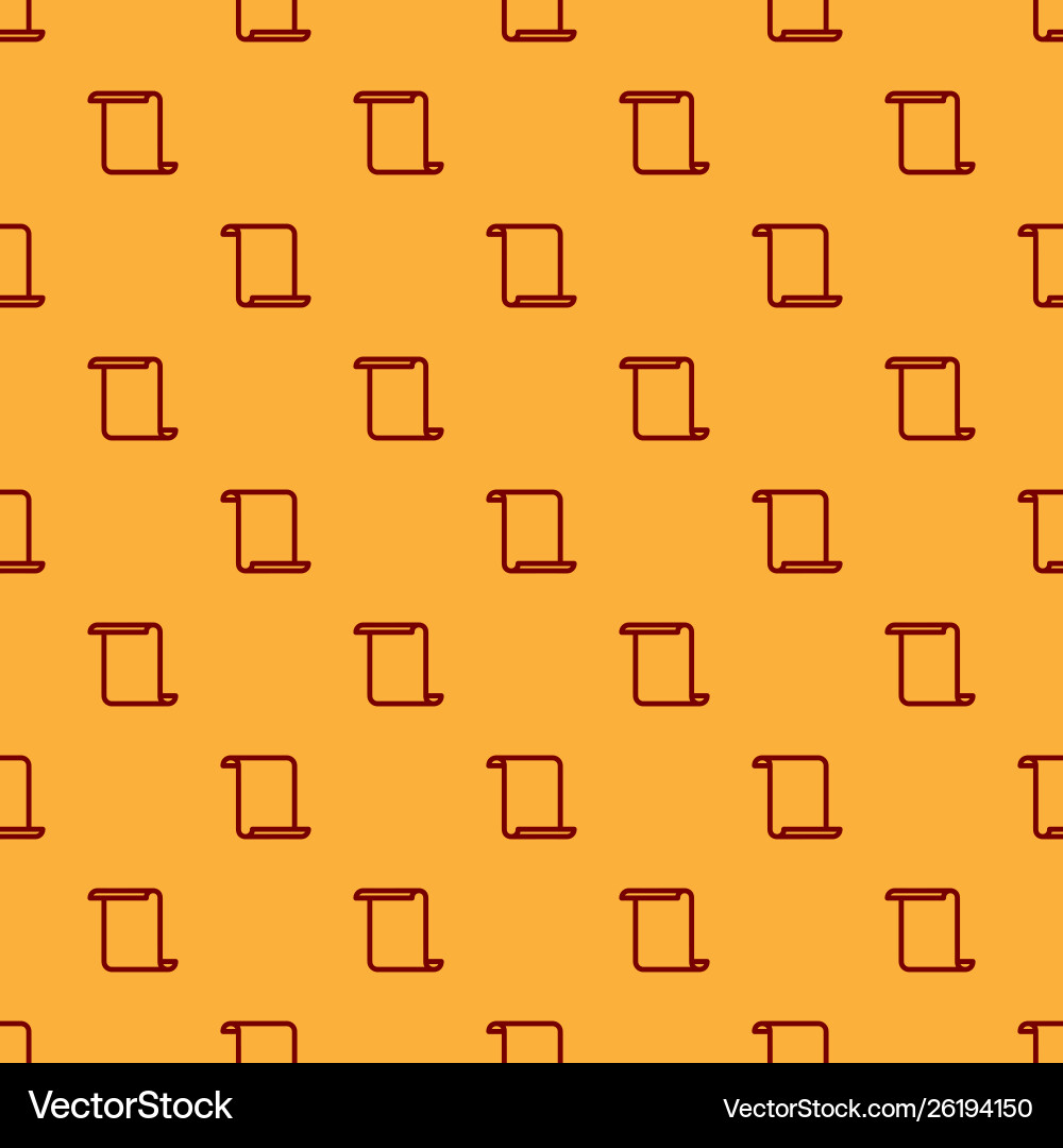 Red paper scroll icon isolated seamless pattern Red paper scroll icon isolated seamless pattern vector image