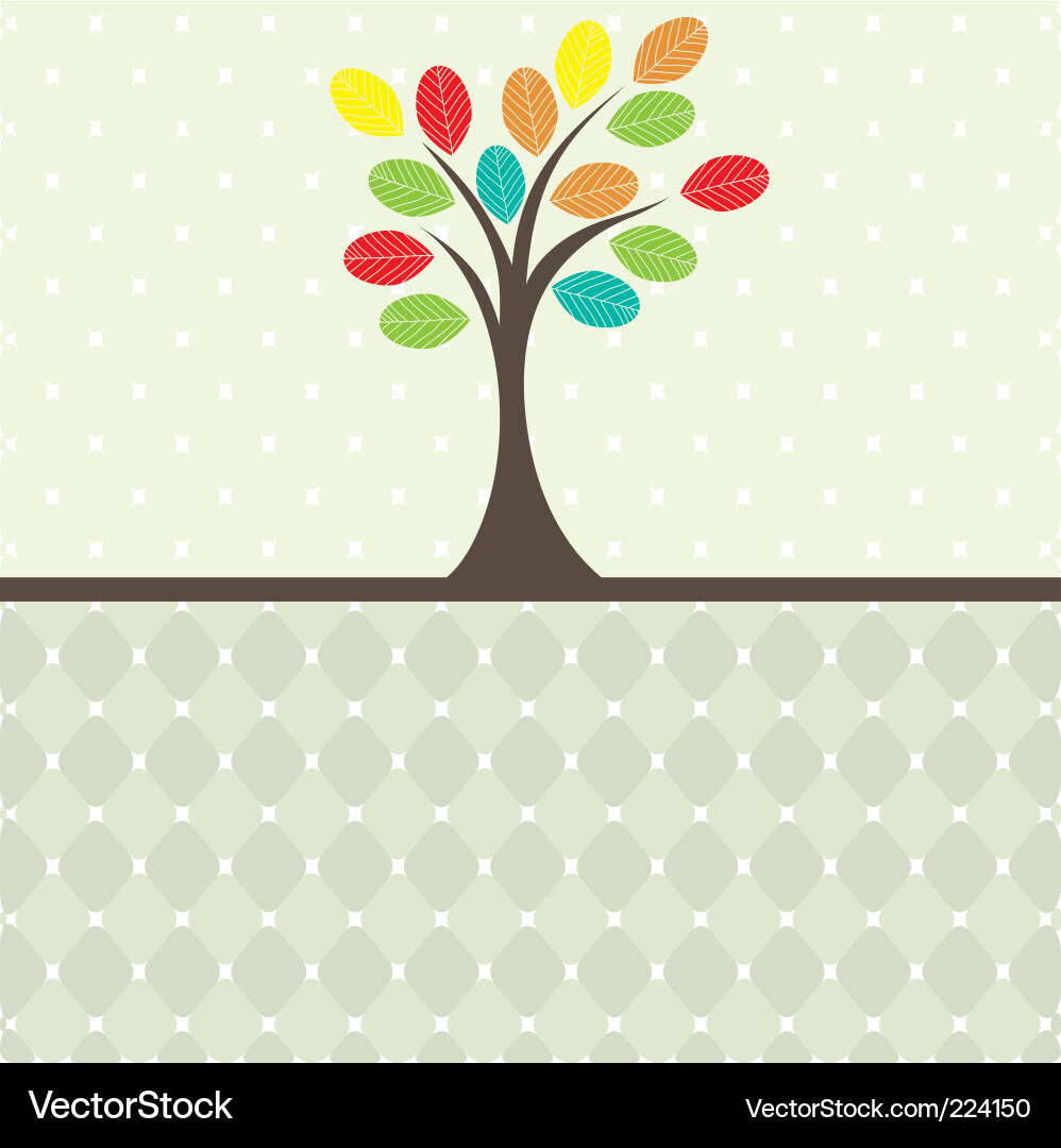 Retro Tree Pattern vector image