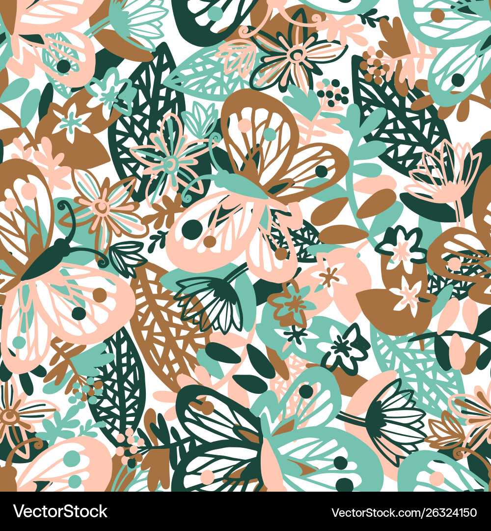 Seamless pattern with colourful butterflies Seamless pattern with colourful butterflies vector image
