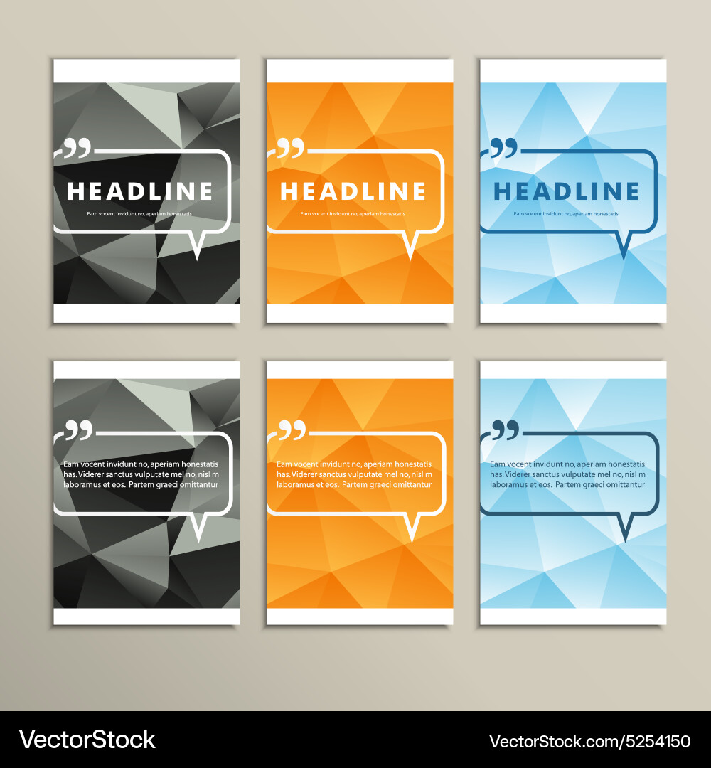 Set of brochures for design in abstract style Vector Image