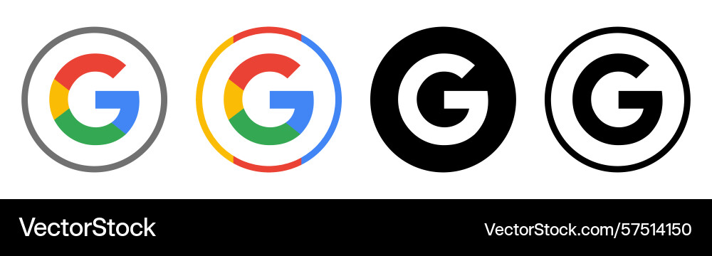 Set of round google mobile app icons isolated Set of round google mobile app icons isolated vector image