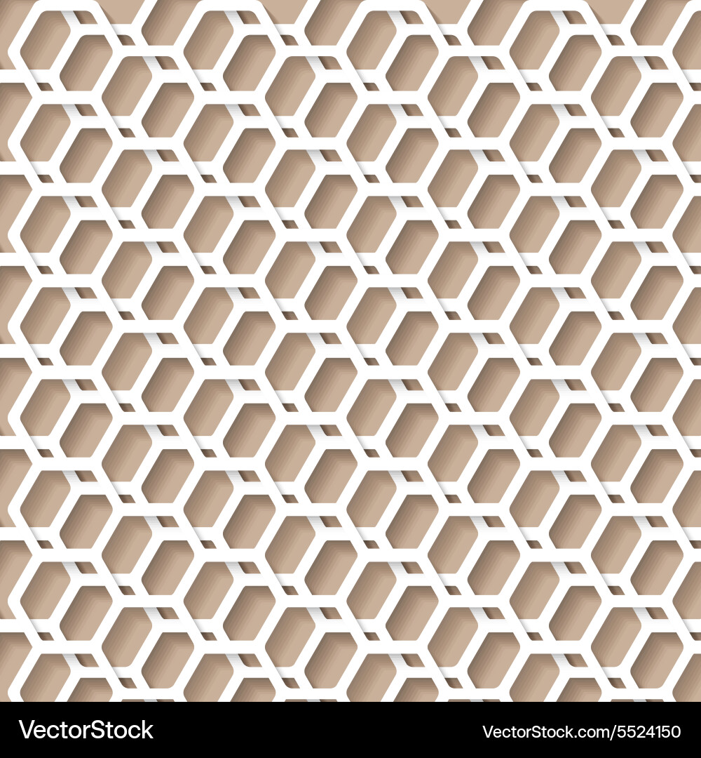 Simple hex pattern with realistic shadow for your vector image