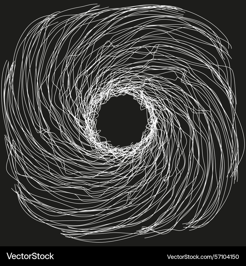 Spiral vortex pattern circular motion lines swirl Spiral vortex pattern circular motion lines swirl vector image