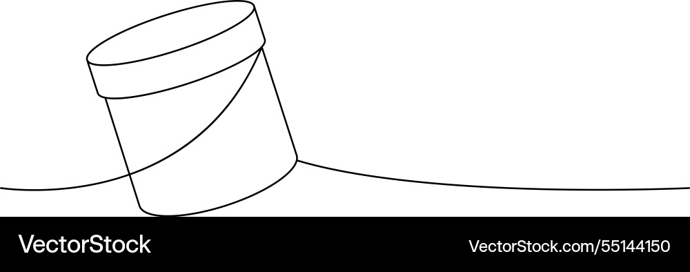 Storage box one line continuous drawing delivery Storage box one line continuous drawing delivery vector image