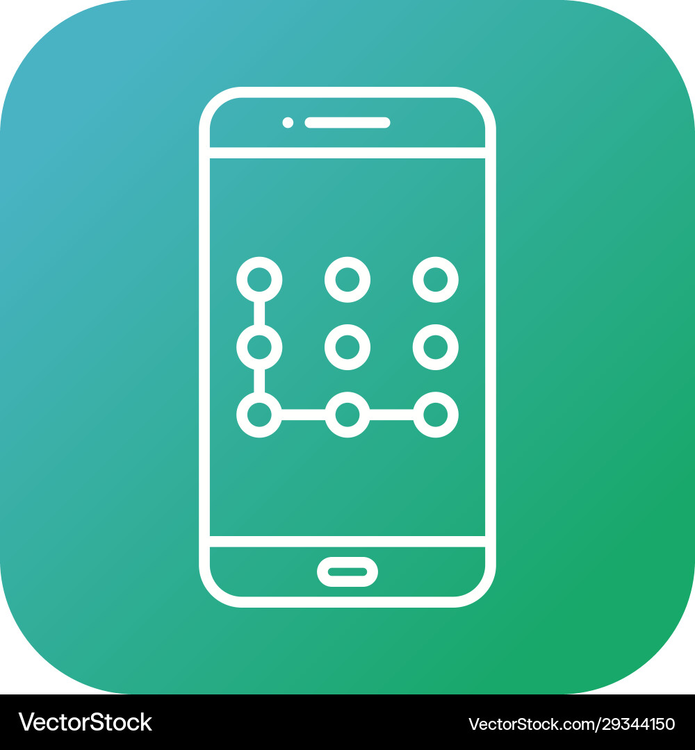 Unique pattern lock line icon vector image