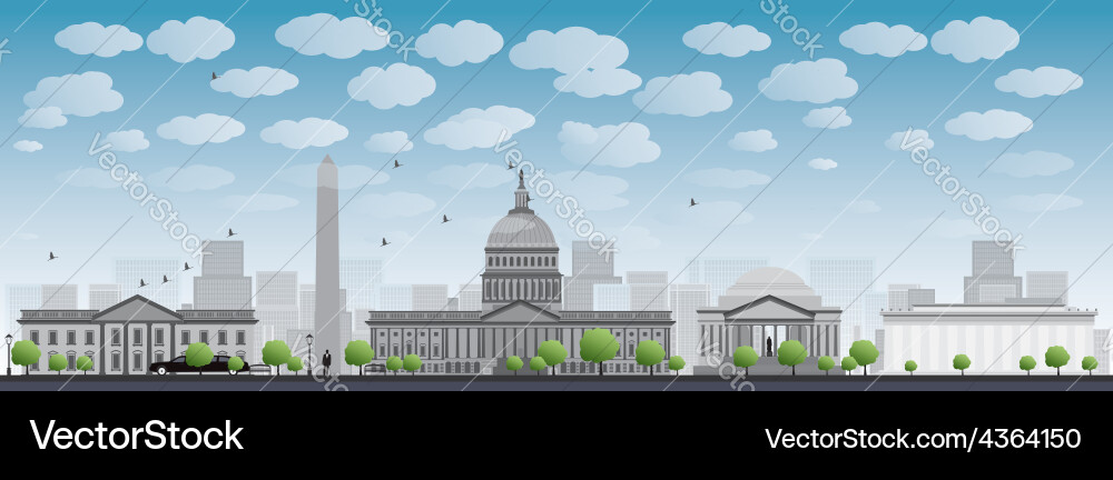 Washington DC Skyline Vector Image