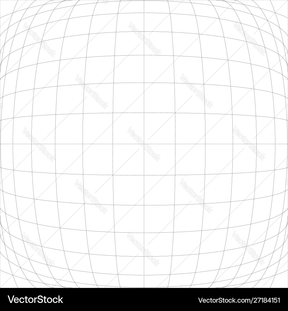 3d circular burst convex globe sphere orb distort Vector Image