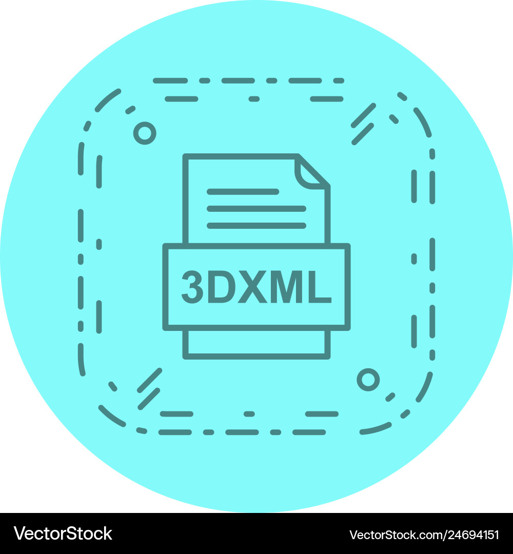 3dxml file document icon vector image