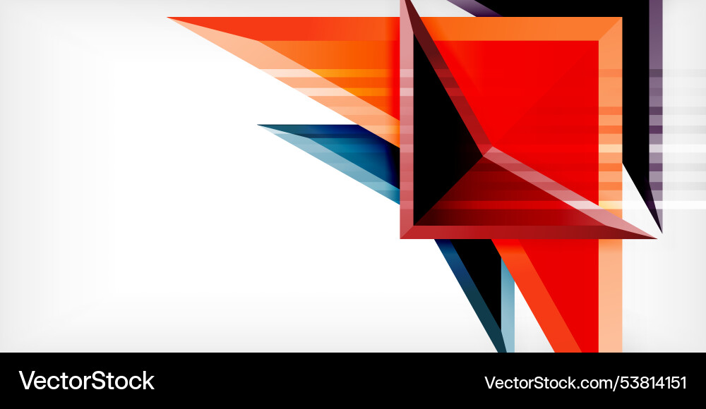 Abstract background color triangles and arrows Vector Image
