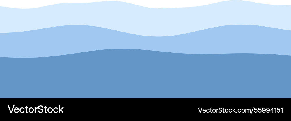 Abstract blue wave layers creating a calming vector image