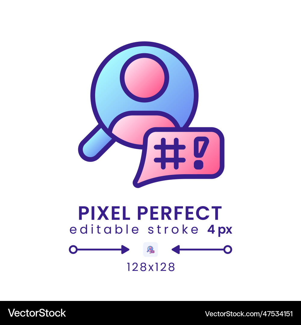 Affective computing gradient fill desktop icon Affective computing gradient fill desktop icon Vector Image