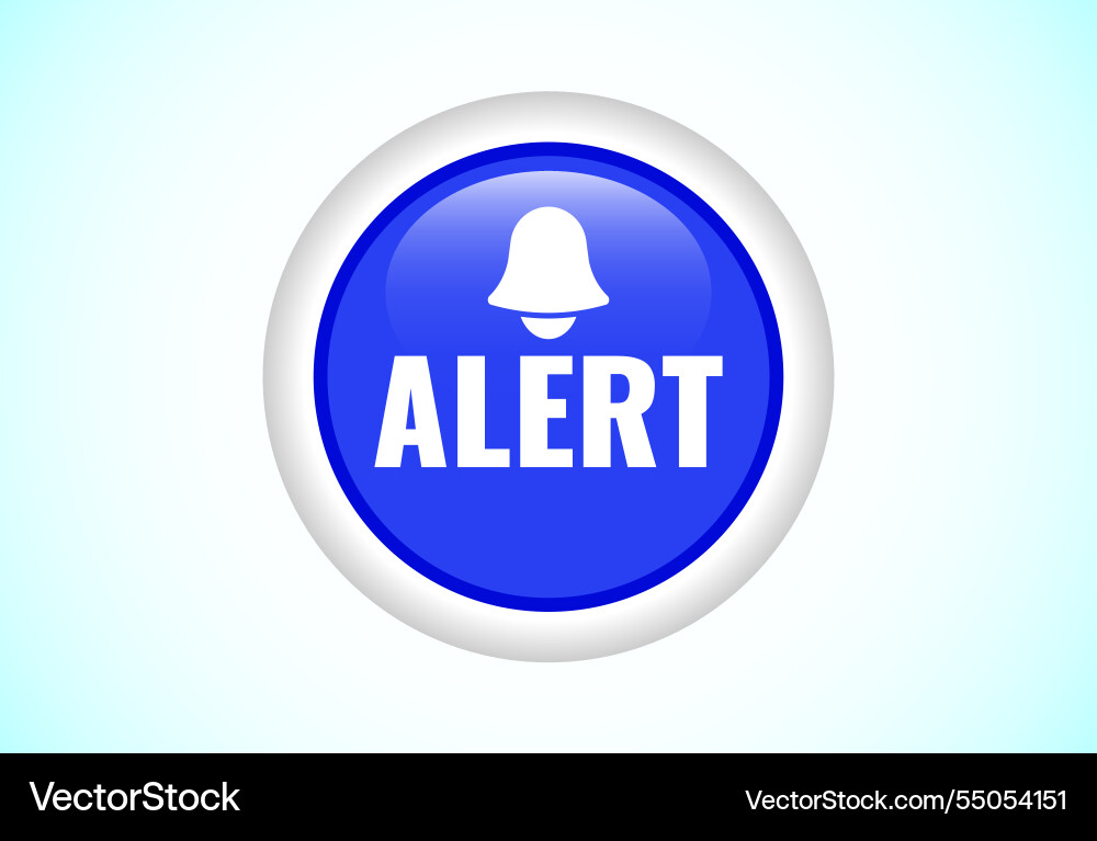 Alert button design suitable for mobile app Vector Image