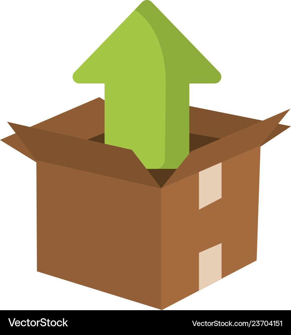 Box open uploading files Vector Image