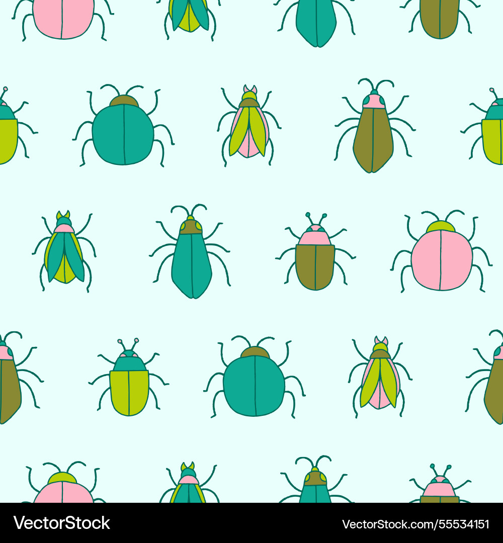 Bug seamless pattern background for print fabric Bug seamless pattern background for print fabric vector image