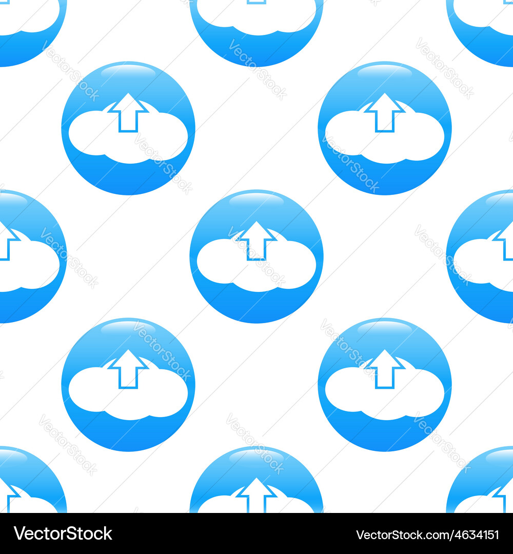 Cloud upload sign pattern Vector Image