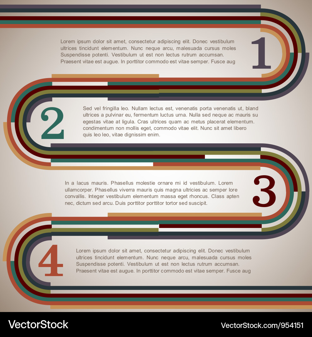 Design template with retro lines 2 vector image
