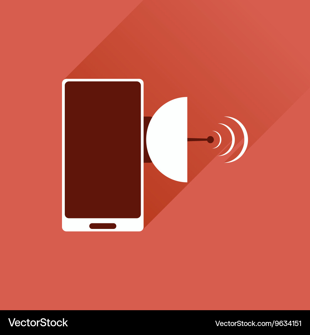 Flat web icon with long shadow mobile navigation vector image