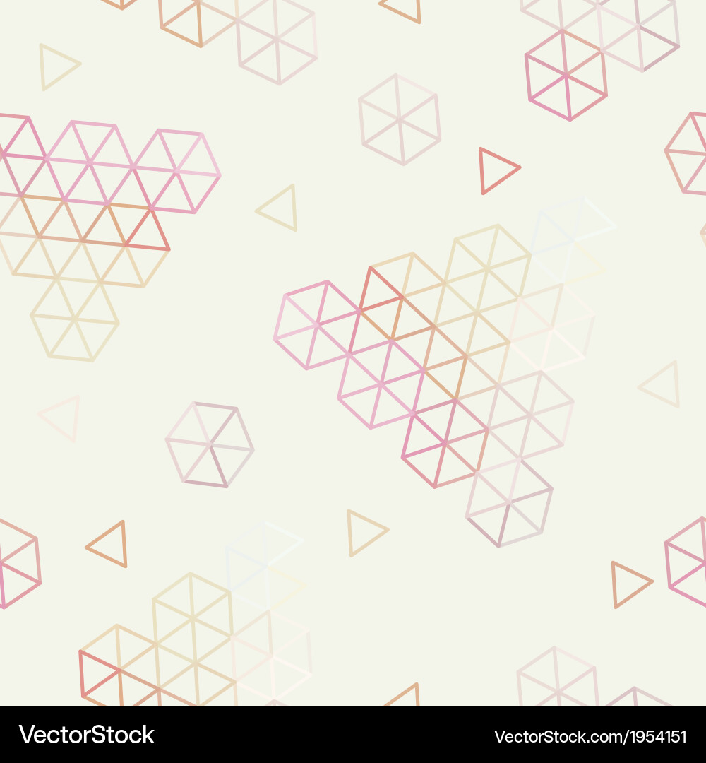 Geometric pattern of hexagons triangles Vector Image