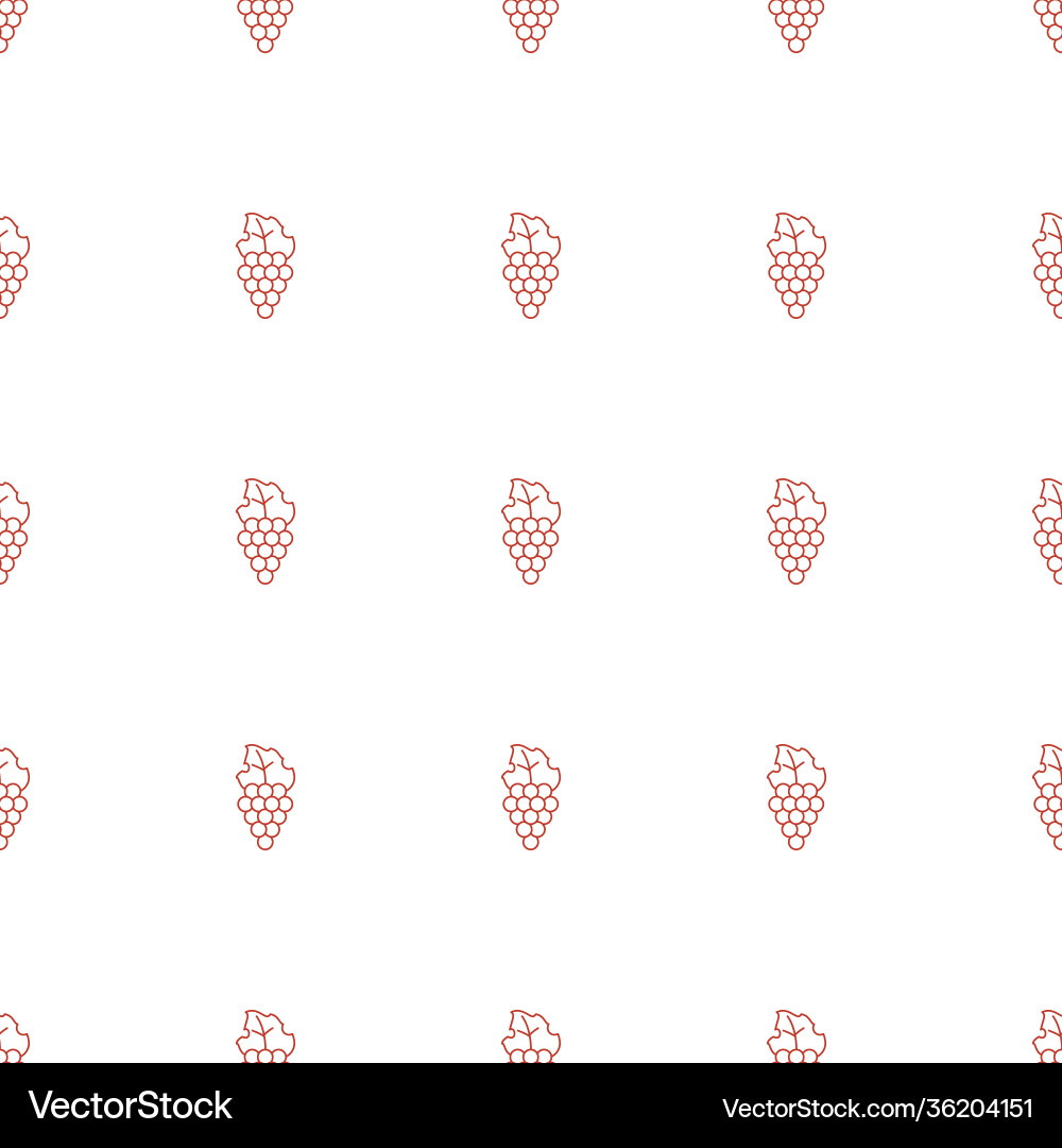 Grape icon pattern seamless white background vector image