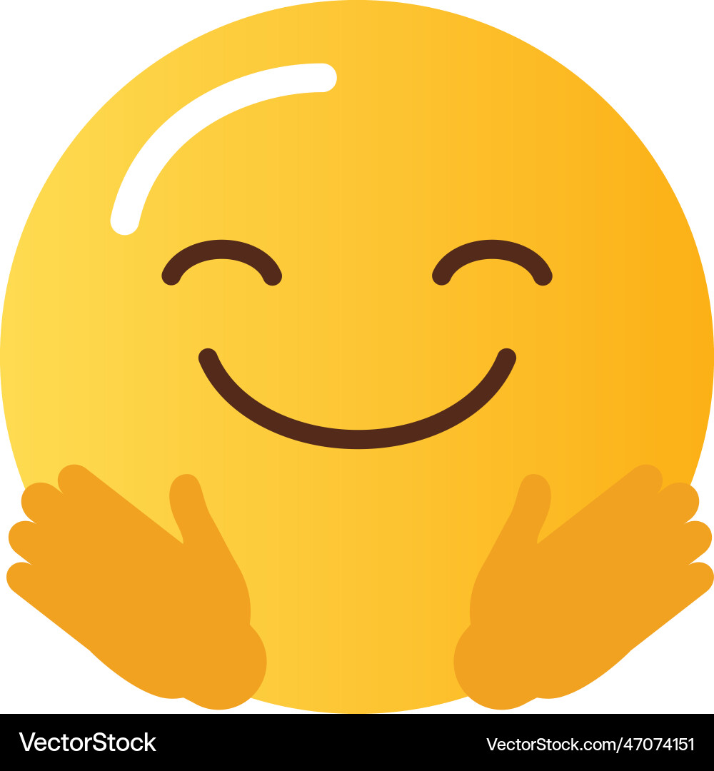 Hugging face icon image suitable vector image