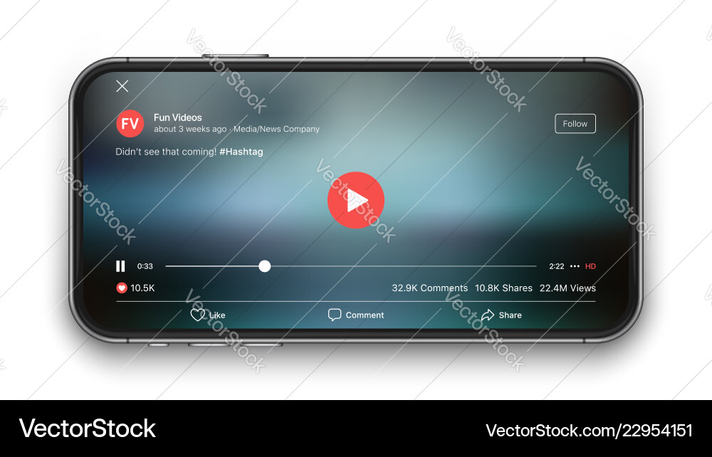 Mobile Video Player Concept vector image