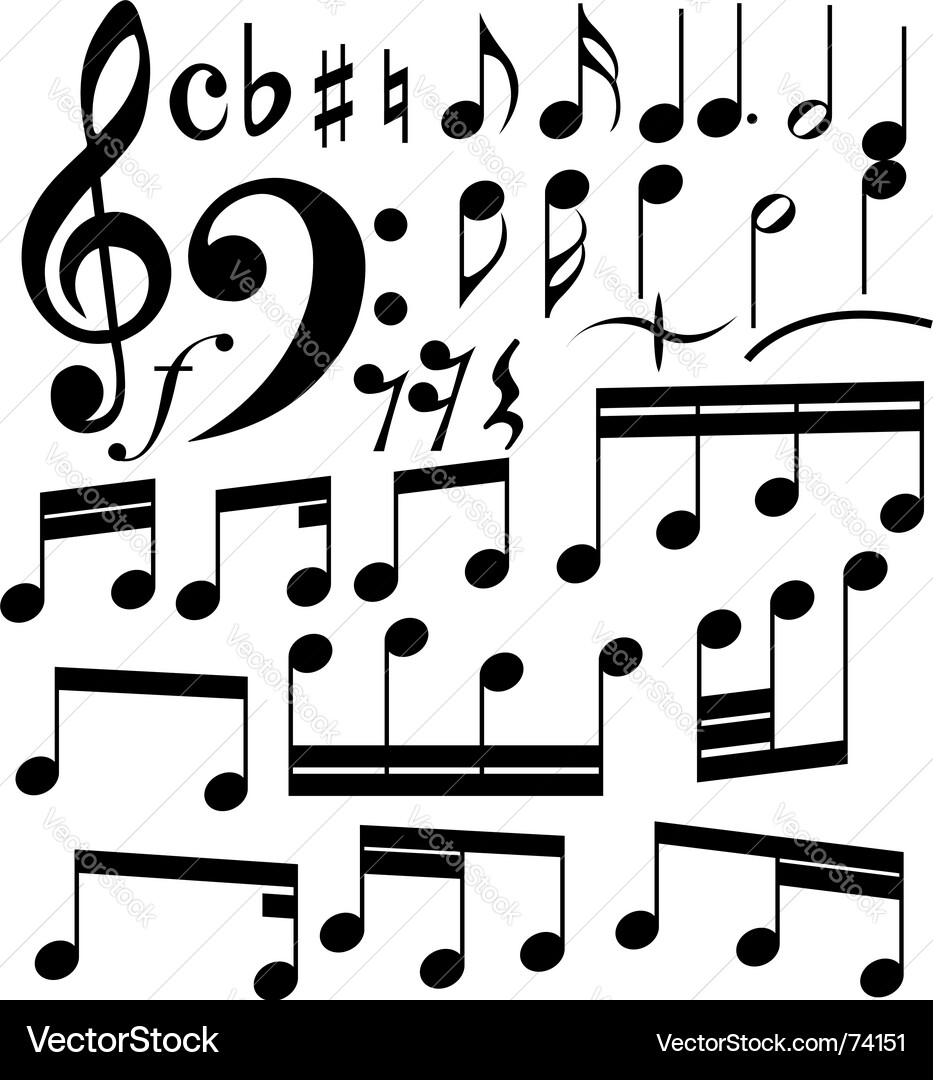 Musical Note Collection vector image