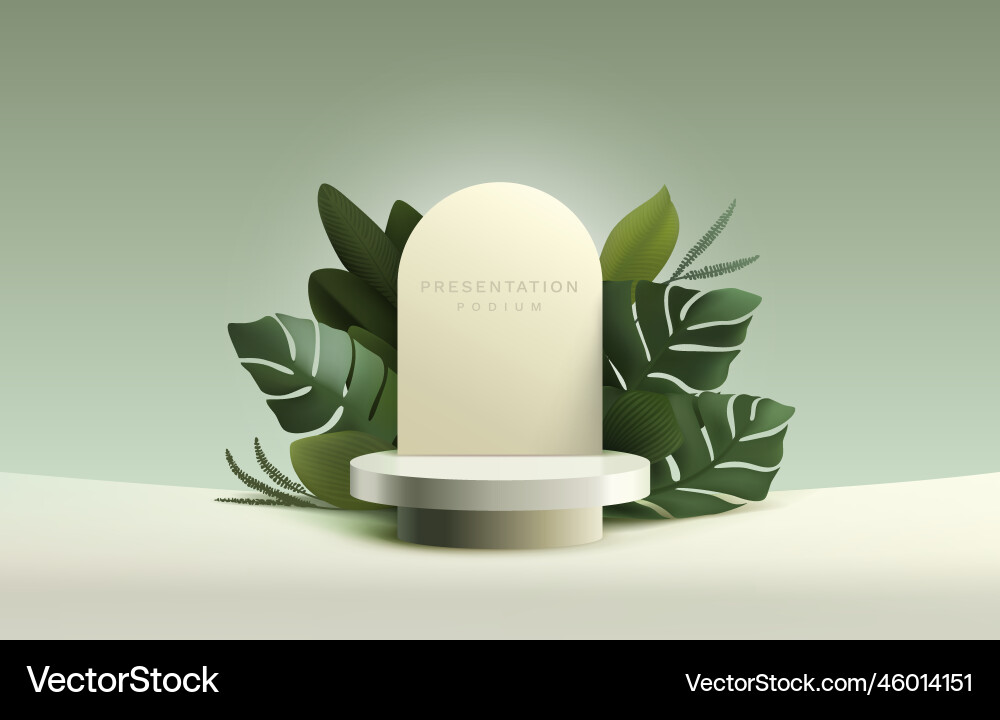 Nature podium product presentation mock up show Nature podium product presentation mock up show vector image