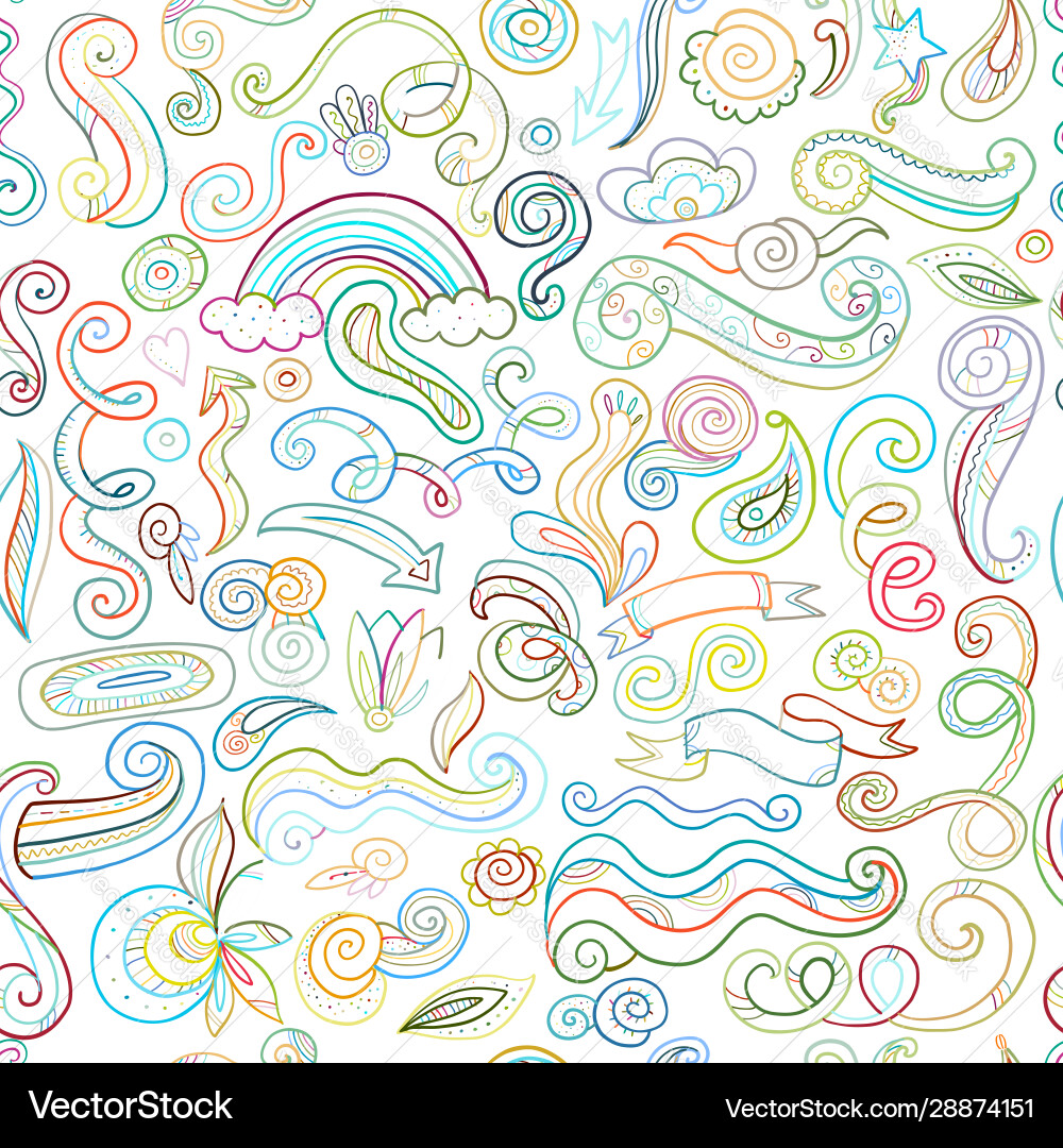 Swirl background seamless pattern for your design Swirl background seamless pattern for your design vector image