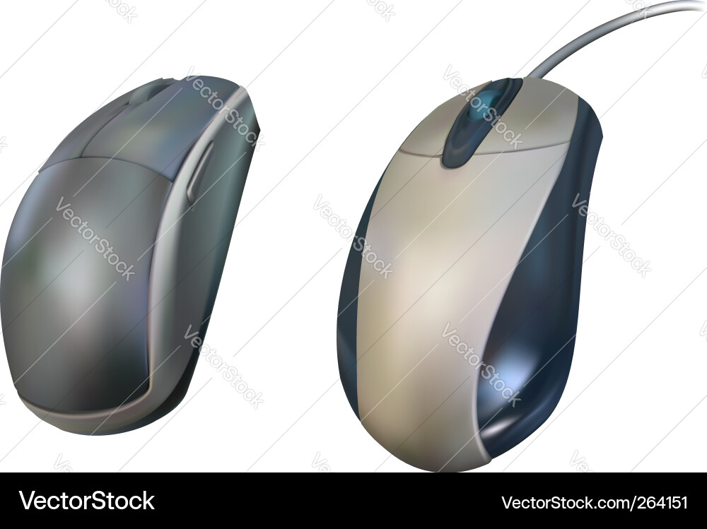 Two Computer Mice Vector Image