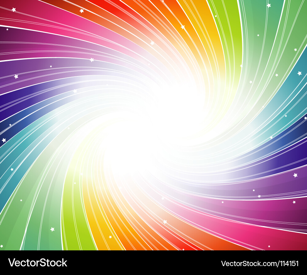 Vibrant Rainbow Spiral Hintergrund Vektorbild