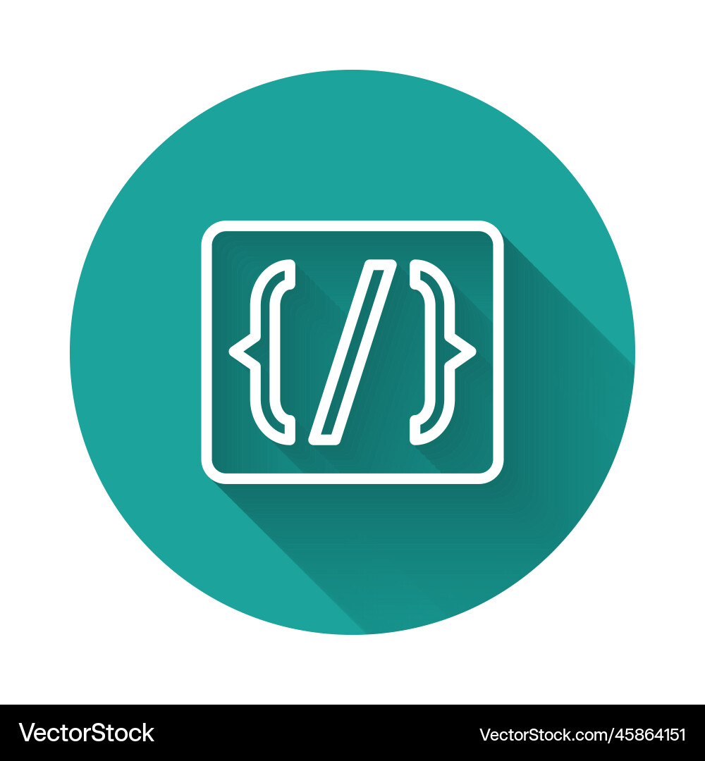 Weiße Linie Programmiersprache Syntax-Symbol Weiße Linie Programmiersprache Syntax-Symbol vektorbild