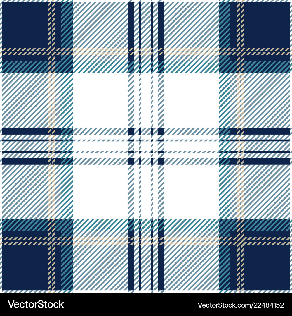 Blue tartan plaid seamless pattern Royalty Free Vector Image